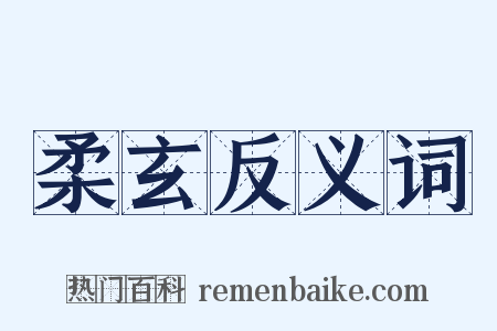 柔玄反义词是什么意思的图片